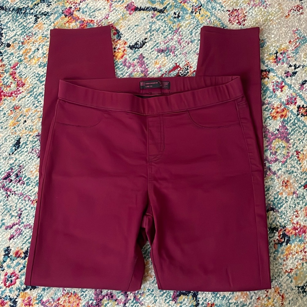 Burgundy maroon jeggings